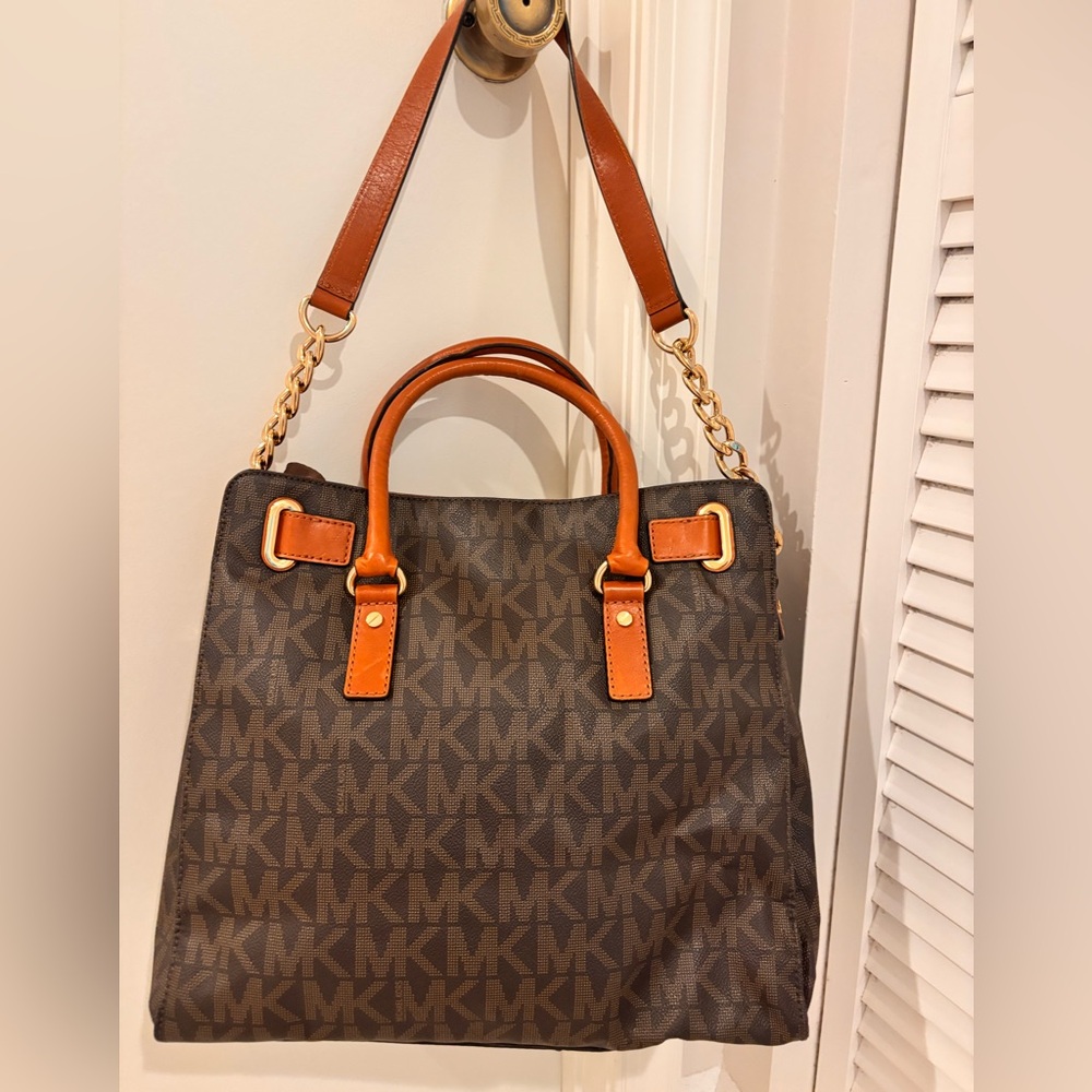 MICHAEL KORS Hamilton Brown Large Tote Bag